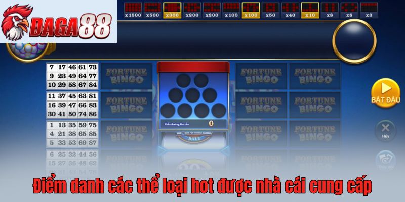 Điểm danh các thể loại hot được nhà cái cung cấp